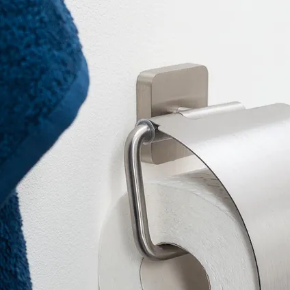 Porte-rouleau de papier toilette avec couvercle Tiger Onu acier inoxydable brossé 4