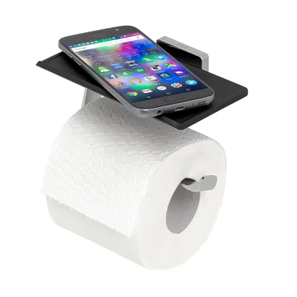 Porte-rouleau de papier toilette avec tablette Dock chrome 2