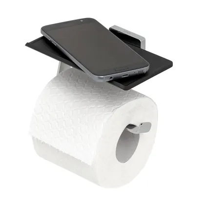 Porte-rouleau de papier toilette avec tablette Dock chrome 5