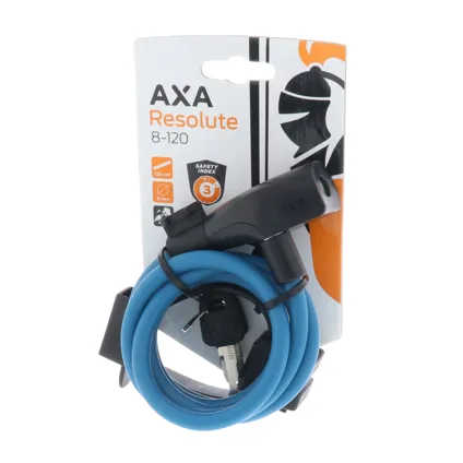 AXA spiraalkabelslot Resolute 120cm ø8mm petrol 2