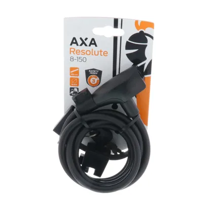AXA spiraalkabelslot Resolute 150cm ø8mm zwart  2