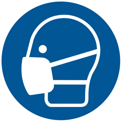 Affiche Pickup masque obligatoire Ø18cm bleu