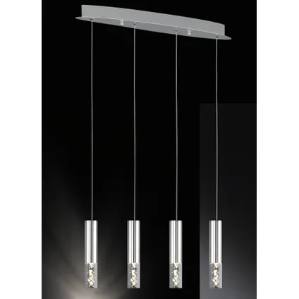 Fischer & Honsel hanglamp LED Bubble zilver 4x5W 2
