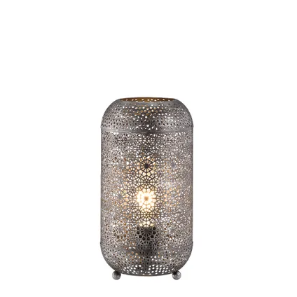 Fischer & Honsel tafellamp Velvet zilver E27 2