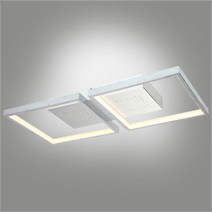 Fischer & Honsel plafondlamp LED Pix zilver 2x14W
