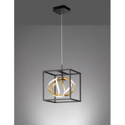 Fischer & Honsel hanglamp LED Gesa zwart 17W