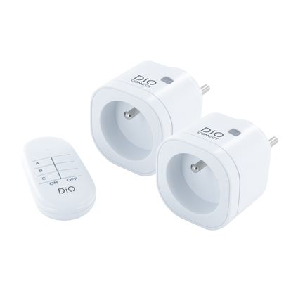 DiO Connect-contactdoos en WiFi draadloze afstandsbediening 2 stuks