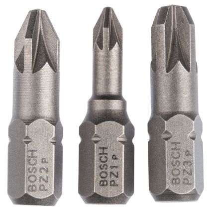 Bosch schroefbitset PZ 25mm – 3 stuks
