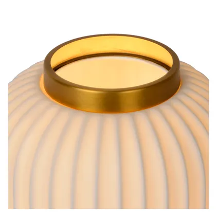 Lucide tafellamp Gosse wit goud Ø19,5cm E14 5