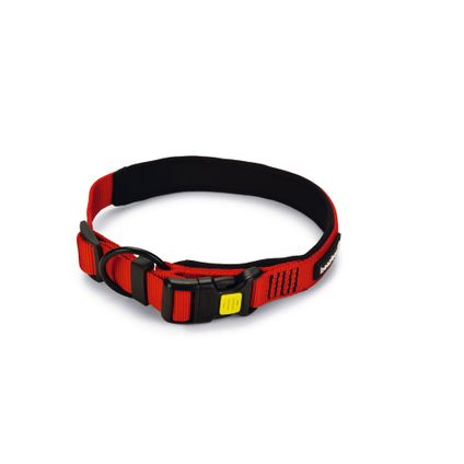 Beeztees hondenhalsband Parinca Premium nylon rood - 45-50cm x 25mm