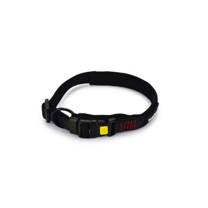 Beeztees hondenhalsband Parinca Premium nylon zwart - 45-50cm x 25mm