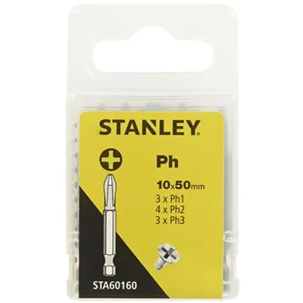 Stanley schroevendraaier bit Philips 10x50mm