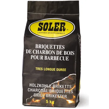 Briquettes de charbon de bois 100% naturel Soler 3kg