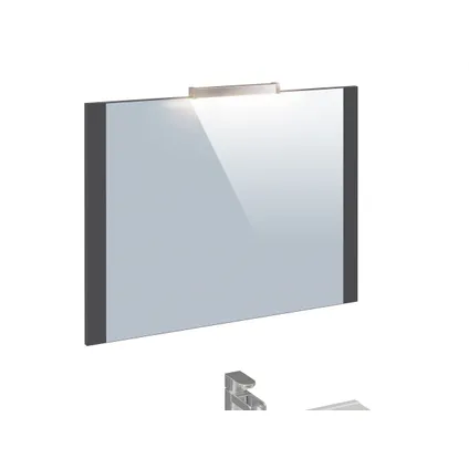 Meuble de salle de bains T-Bath Milenio gris brillant 80cm 3