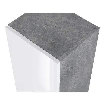 T-Bath kolomkast Milenio 140cm beton/wit 3