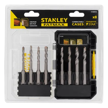 Stanley borenset STA88555-XJ SDS-plus – 8 stuks