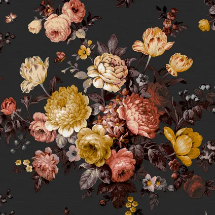 Decomode papier peint intissé Bouquet noir 2
