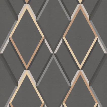 Decomode papier peint intissé Metallic geometric 2