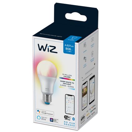 Ampoule LED Wiz A60 lumière blanche et colorée E27 60W