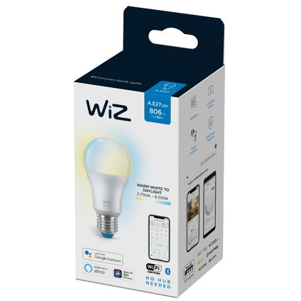 WiZ ledlamp A60 warm en koelwit E27 8W