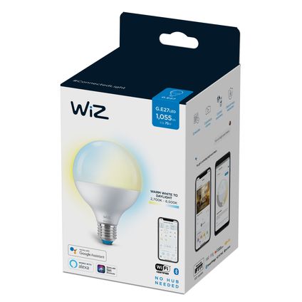 Ampoule LED WiZ G95 blanche chaude ou froide E27 11W