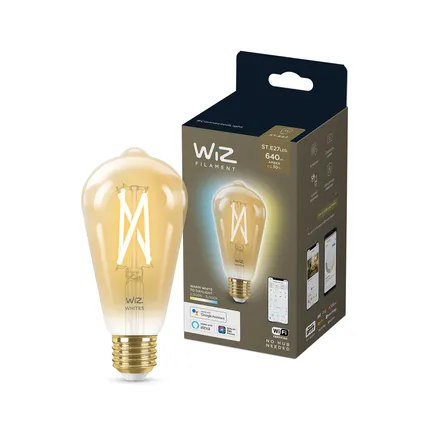 WiZ ledfilamentlamp ST64 amber E27 7W 10