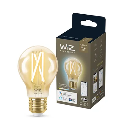 Ampoule à filament LED WiZ A60 amber E27 7W 10