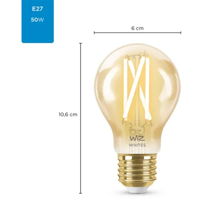 Ampoule à filament LED WiZ A60 amber E27 7W 11