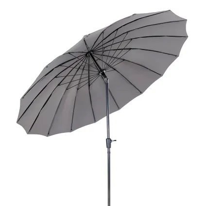 Central Park parasol Shanghai aluminium grijs Ø270cm 2
