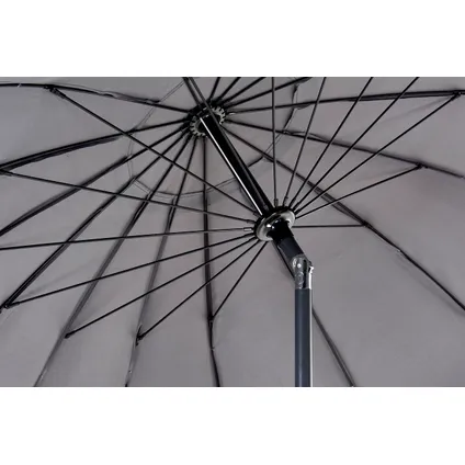 Central Park parasol Shanghai Ø270cm aluminium staal grijs 8