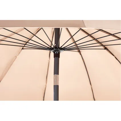 Central Park parasol Shanghai staal zandkleurig Ø270cm 3