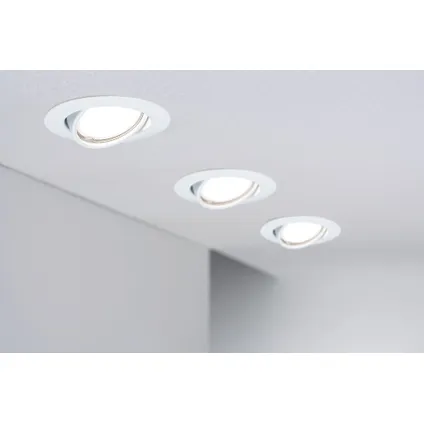 Spot encastrables Paulmann LED Base 3-stepdim orientable blanc 3x5W 4