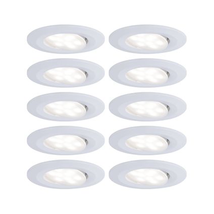 Spot encastrables Paulmann LED Calla 3-stepdim orientable blanc 10x6W