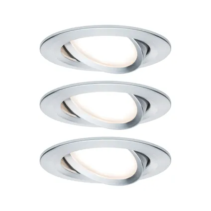 Spot encastrables Paulmann LED Nova orientable aluminium 3x6,5W