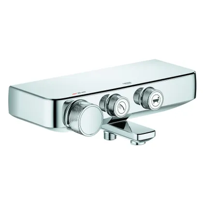 Grohe Thermostatische Badkraan Grohtherm Smartcontrol - CoolTouch - Waterbesparend - Chroom - 15 cm