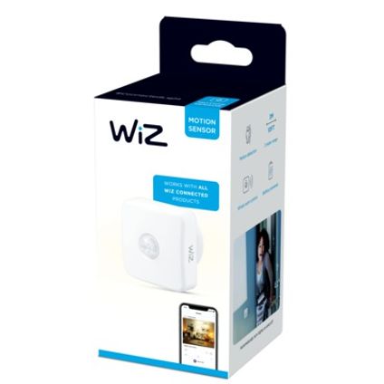 WiZ Bewegingsensor - Automatiseer je Slimme Verlichting Eenvoudig - Werkt op Batterijen - Wi-Fi