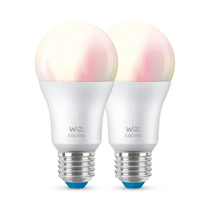 WiZ ledlamp A60 gekleurd en wit E27 8W 2 stuks 2