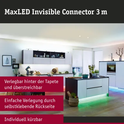 Paulmann Invisible Connector MaxLED 3m Wit kunststof 12