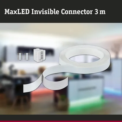 Connecteur Invisible Paulmann MaxLED 3m blanc plastique 13