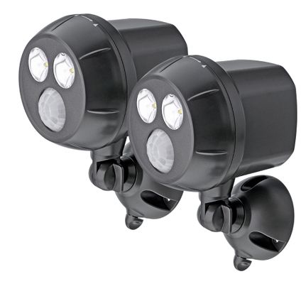 Mr Beams beveiligingsverlichting UltraBright Spotlight Zwart 2-Pack