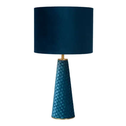 Lampe de table Lucide Extravaganza Velvet bleue E27 5