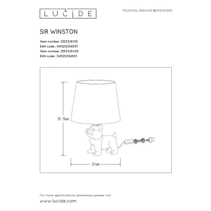 Lampe de table Lucide Extravaganza Sir Winston noire E14 9
