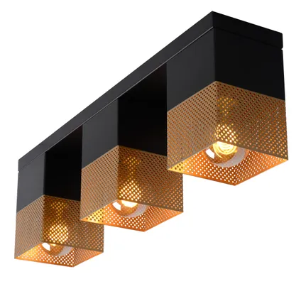 Lucide plafondlamp Renate zwart goud 3xE27 4