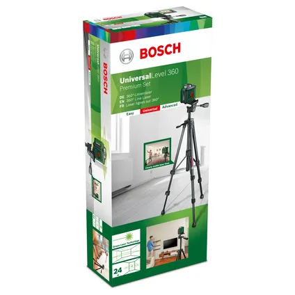 Laser à lignes croisées Bosch Premium UniversalLevel 360° 3