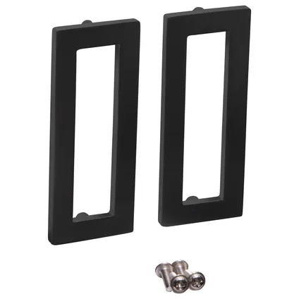 StoreMax schuifdeur accessoire handgreep recht (vierkant) zwart 4