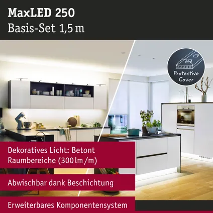Paulmann LED strip MaxLED 250 basisset 1,5m tuneable white afdekking 5,5W 12