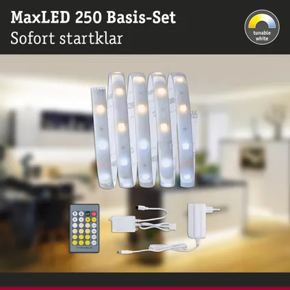 Paulmann LED strip MaxLED 250 basisset 1,5m tuneable white afdekking 5,5W 13