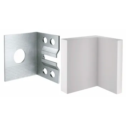 Fixation murale Elements pour armoire et cache blanc - 2 pièces 2