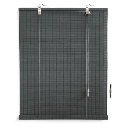 Store enrouleur bambou Madeco 7362 Roll Up gris 120x250cm 3