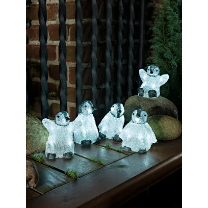 Konstsmide baby pinguïn decoratie LED 40 wit koud 5 stuks 2